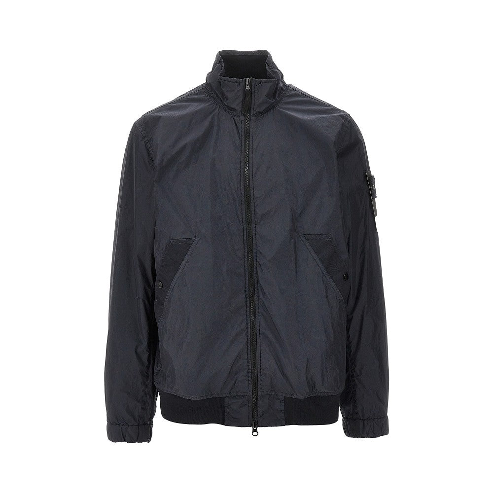Bomber in Garment Dyed Crinkle Reps R-Ny