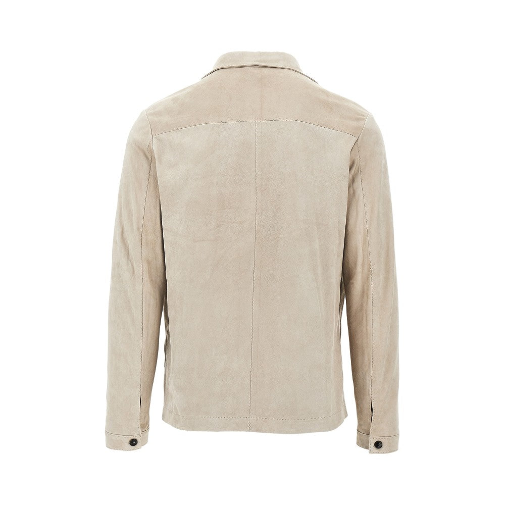 Camicia in pelle scamosciata