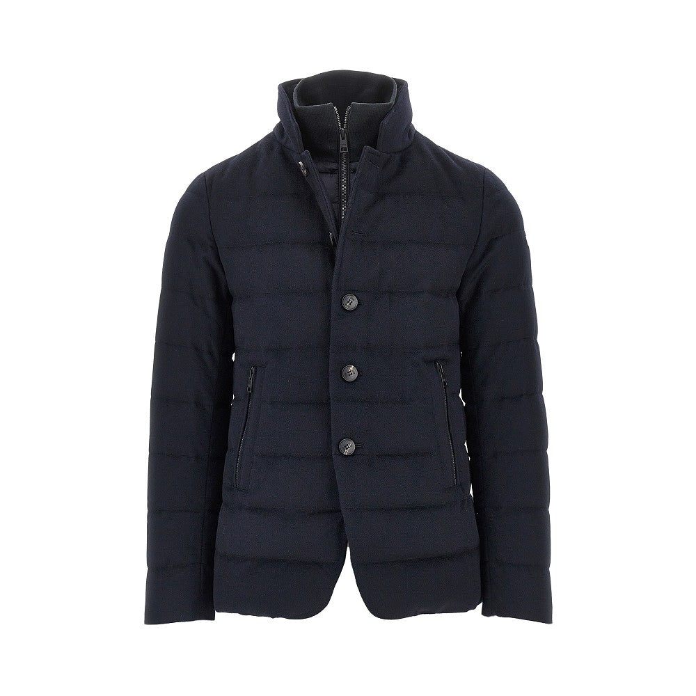 'Master T' padded technical wool jacket