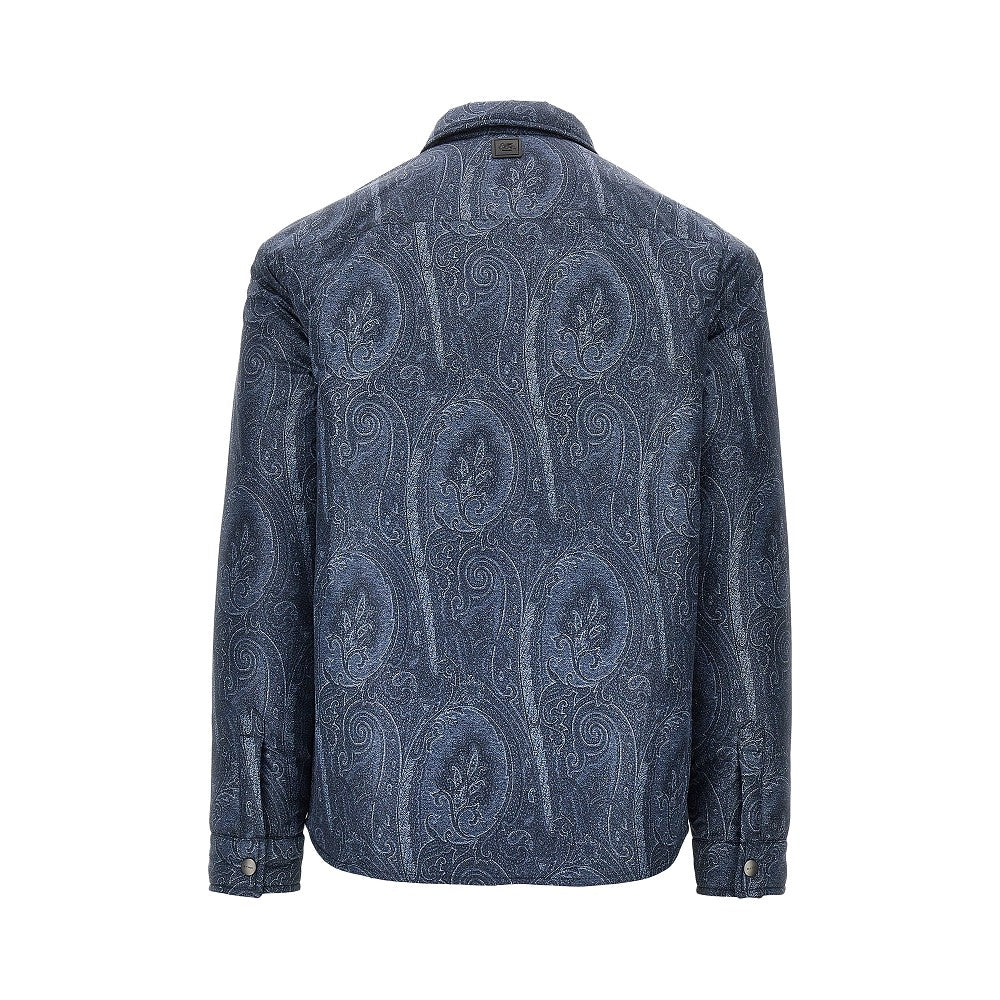 Overshirt in nylon con stampa Paisley