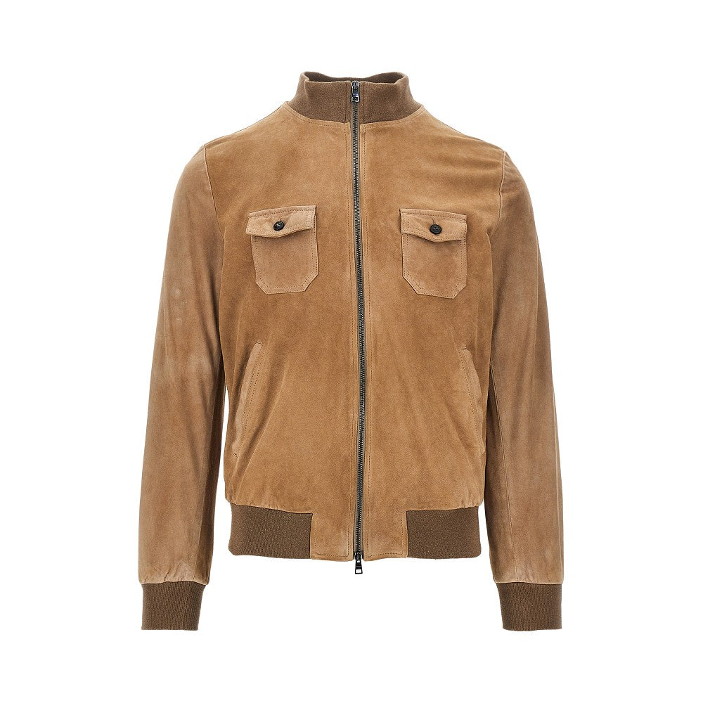 Bomber in pelle scamosciata