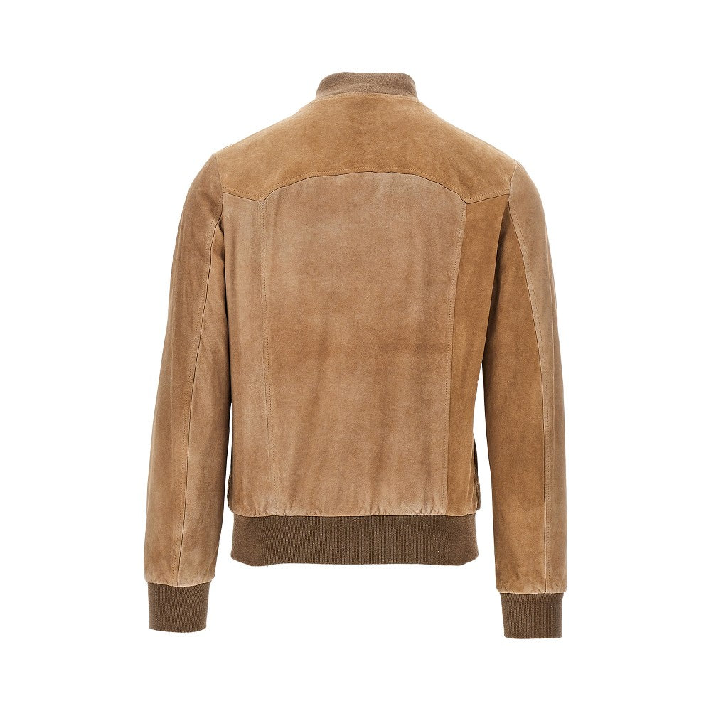 Bomber in pelle scamosciata