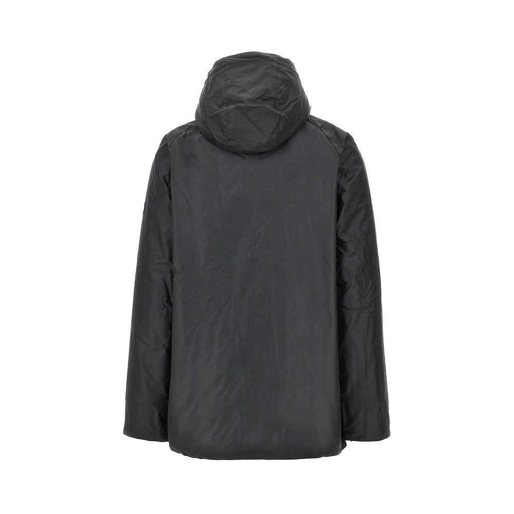 'Oakdale' waxed cotton padded parka coat