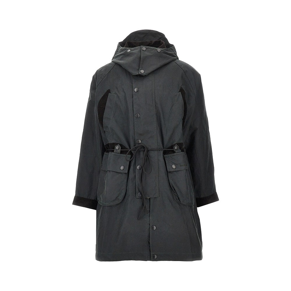 Giacca lunga in cotone cerato