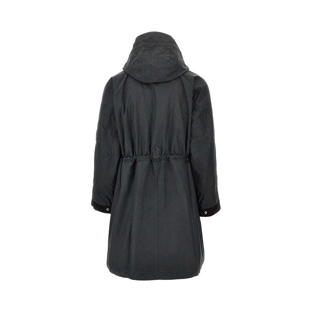 Giacca lunga in cotone cerato