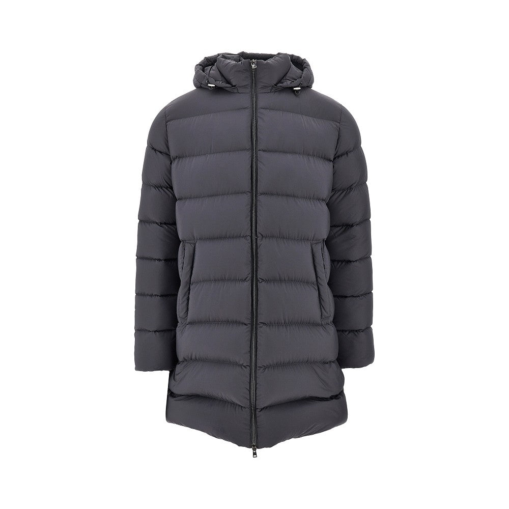 Nylon microfiber goose down parka coat