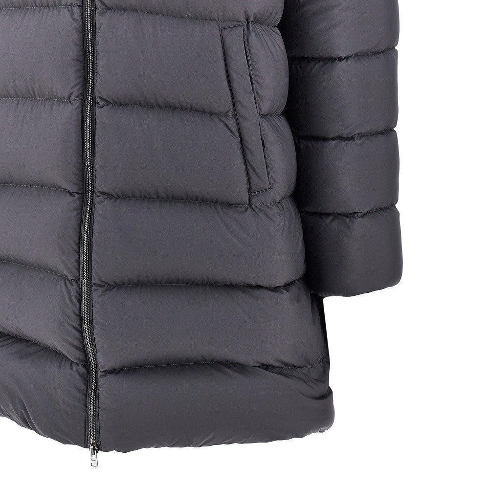 Nylon microfiber goose down parka coat