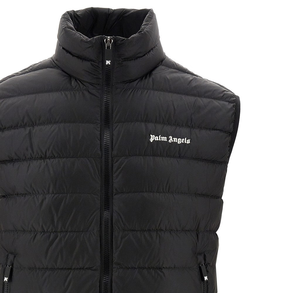 Padded vest with logo embroidery