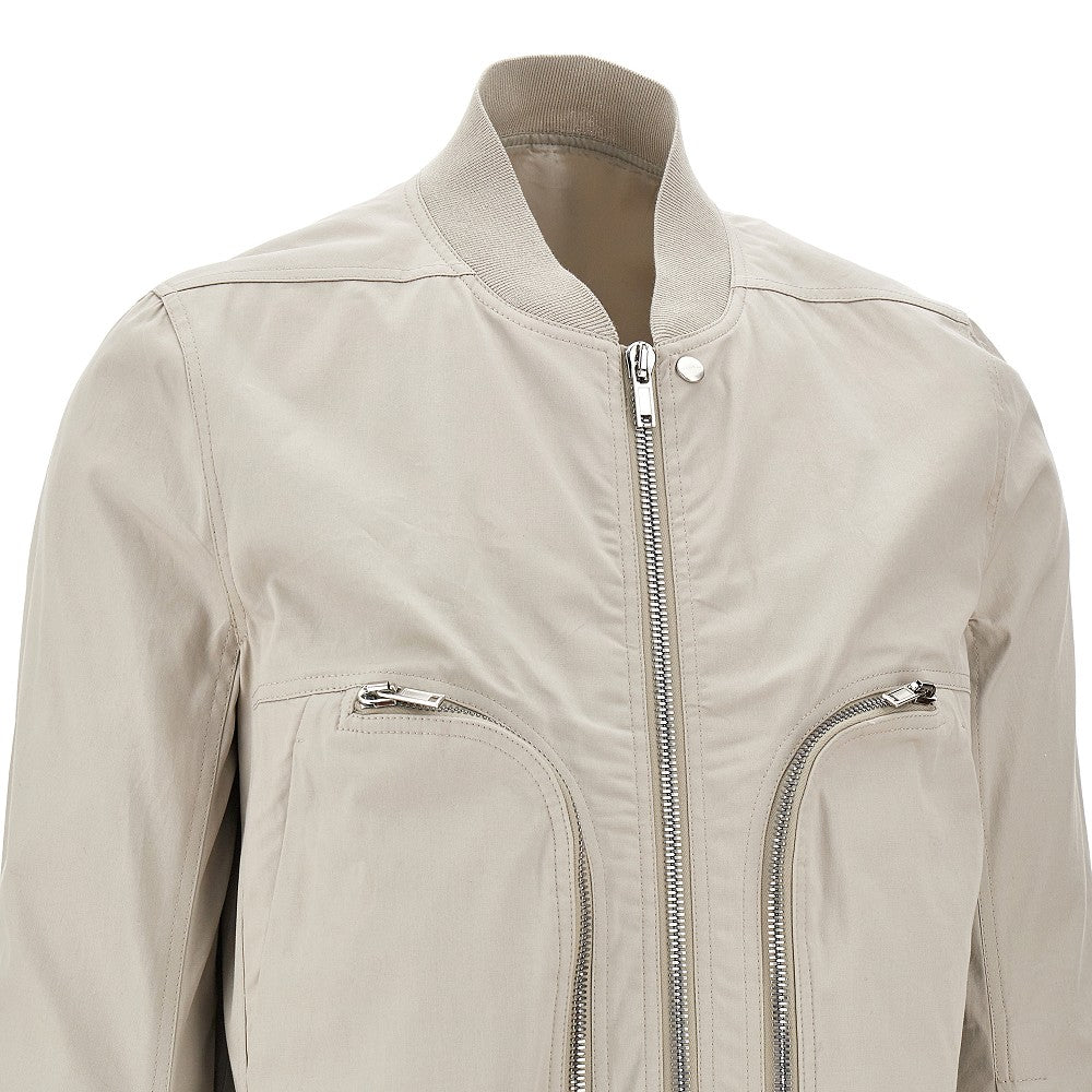 Stretch cotton bomber jacket