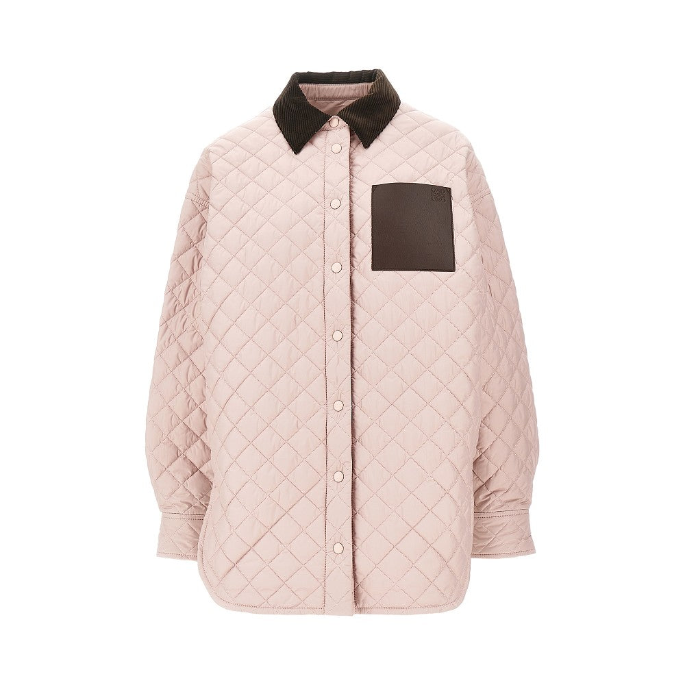 Overshirt in nylon trapuntato