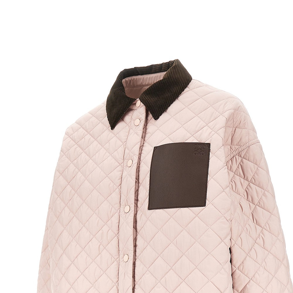 Overshirt in nylon trapuntato
