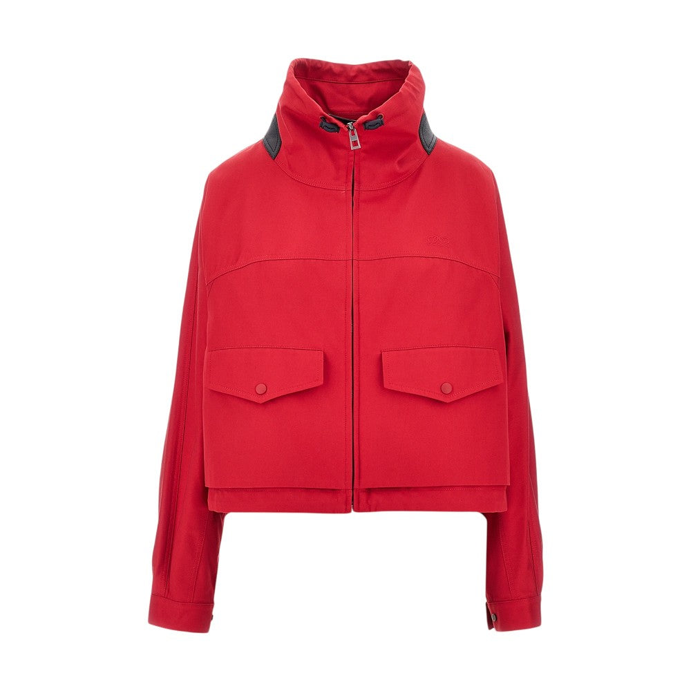 Blouson in cotone e seta