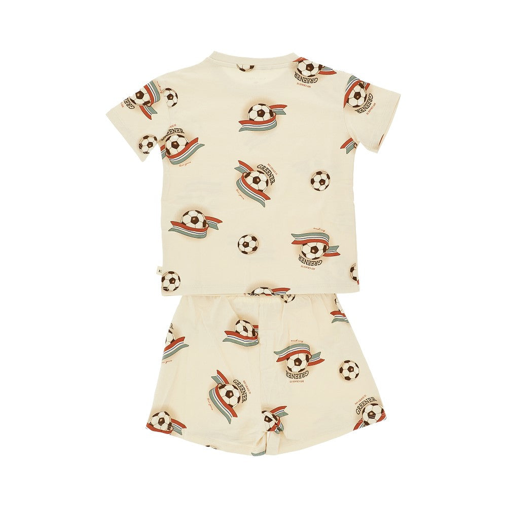 'Kick It' print jersey set