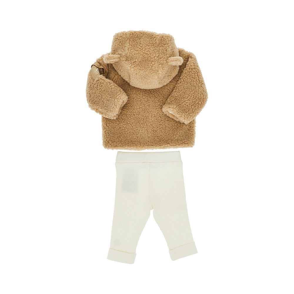 Completino in tessuto Teddy e cotone