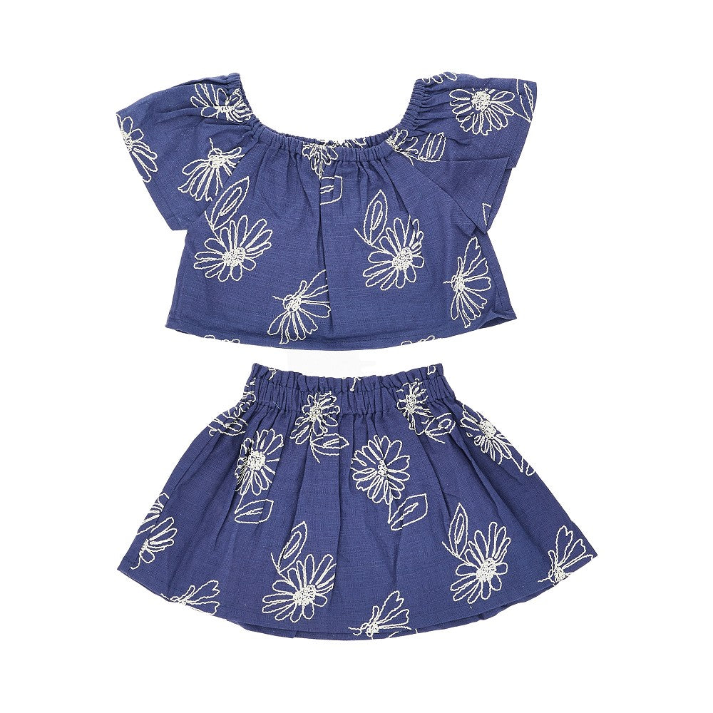 Linen and cotton two-piece set