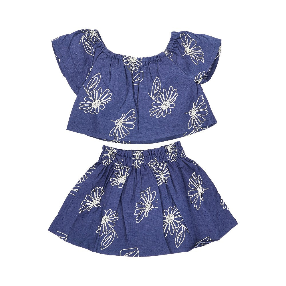 Linen and cotton two-piece set