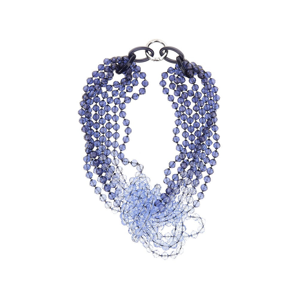 Multi-yarn beads necklace