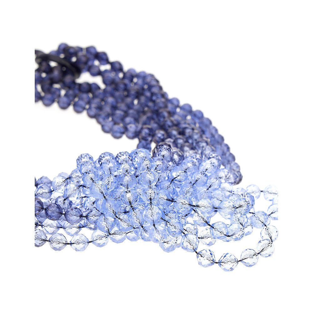 Multi-yarn beads necklace