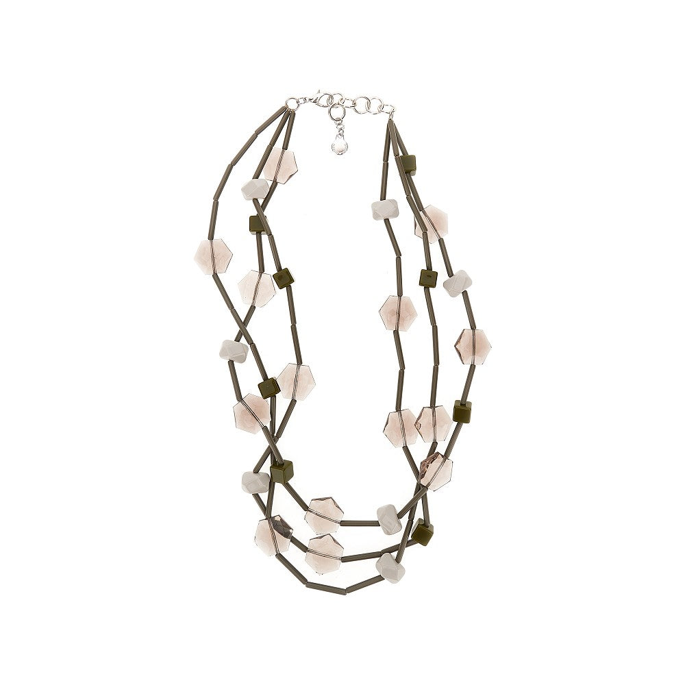 Beads multi-yarn necklace