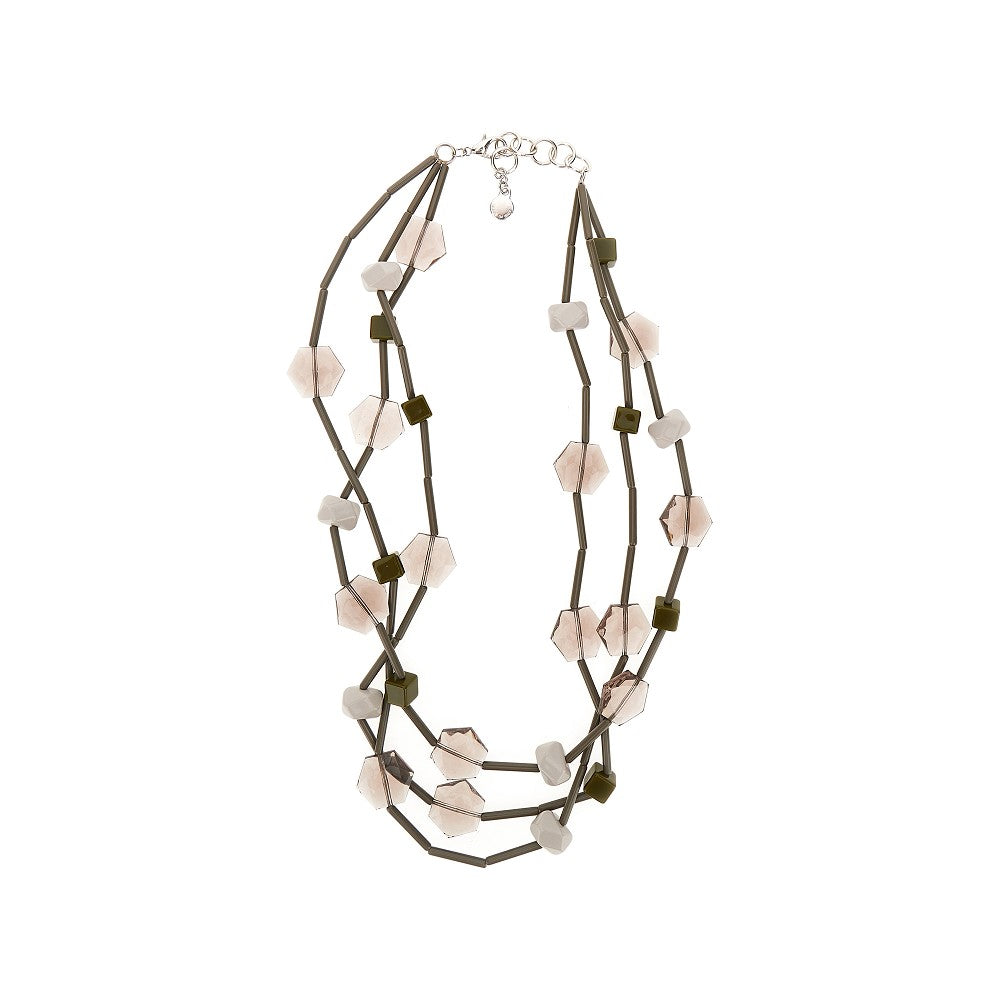 Beads multi-yarn necklace