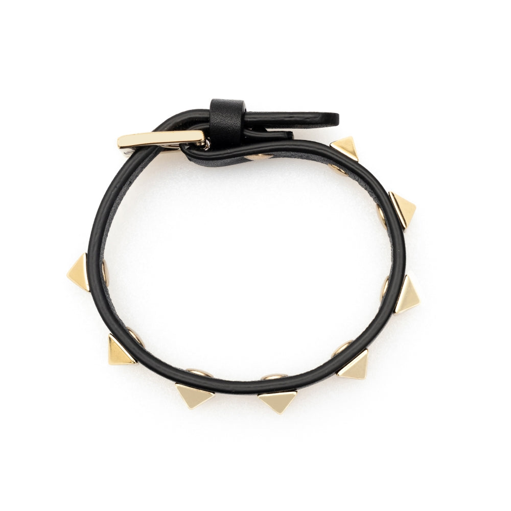 Rockstud leather bracelet