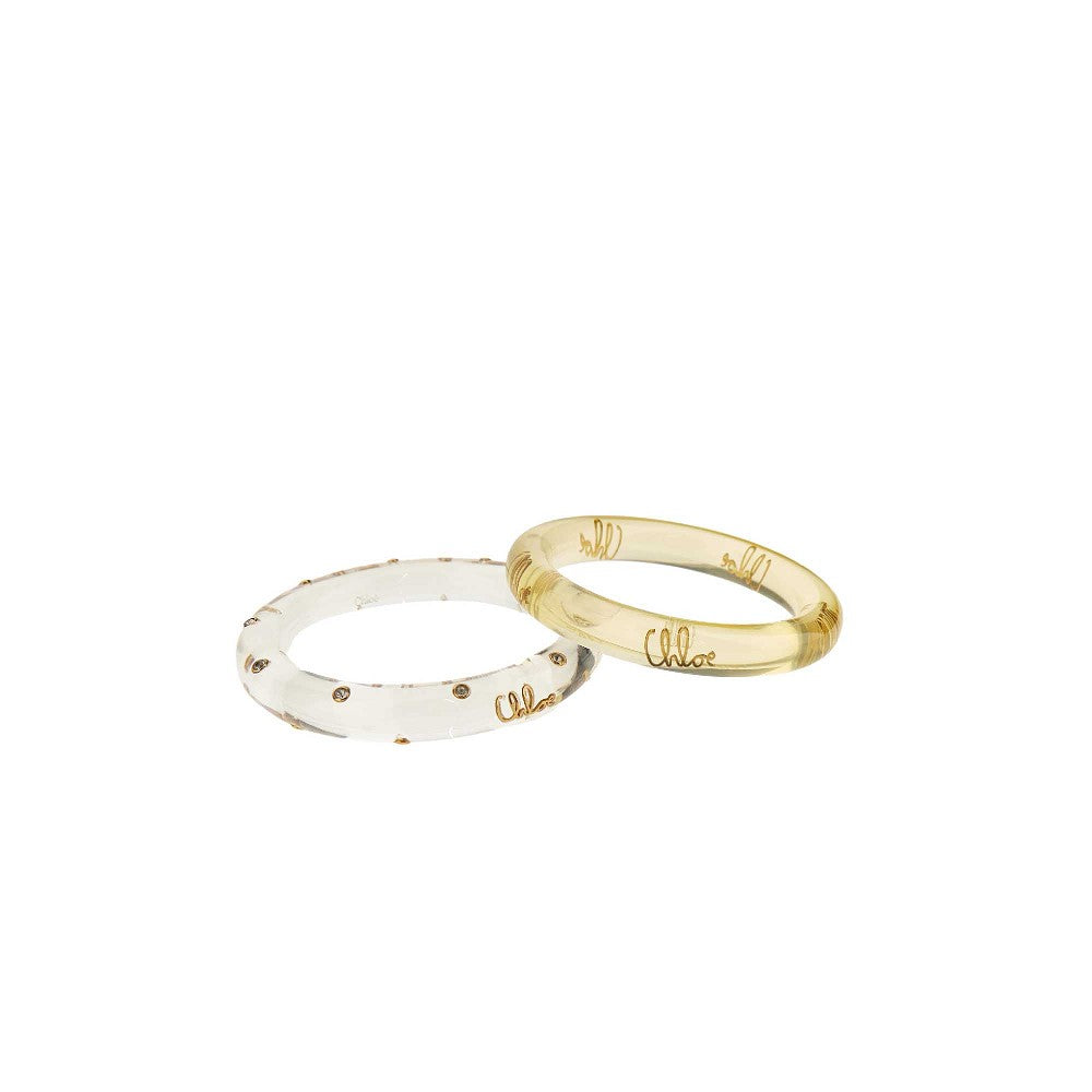 Resin two-bracelets set