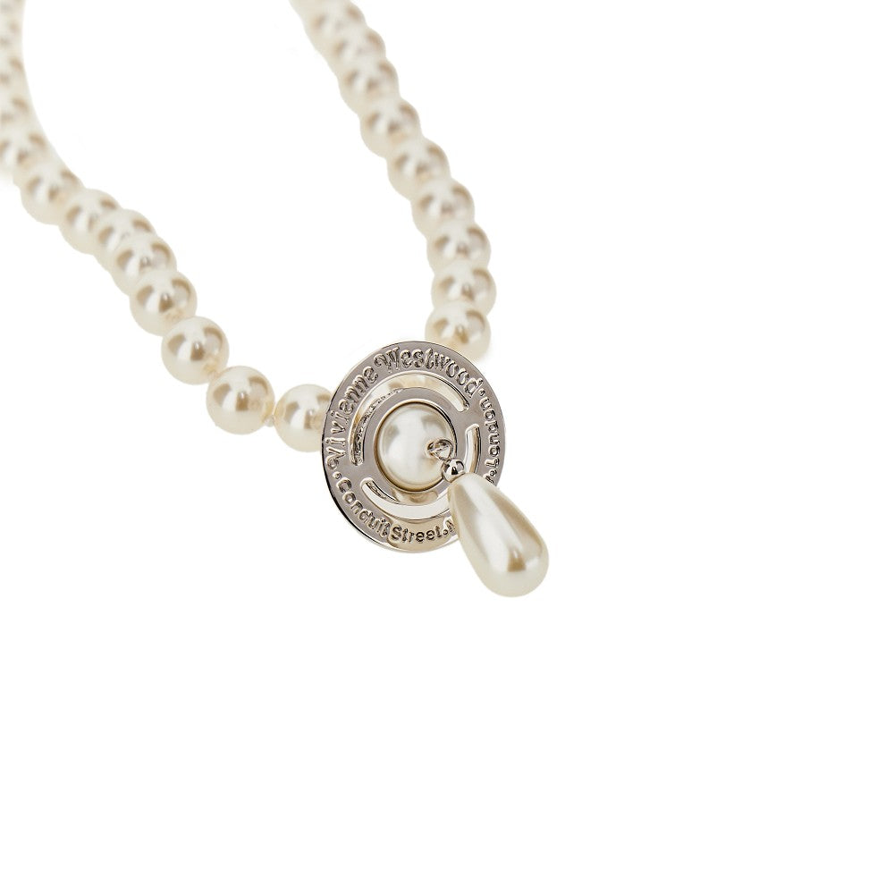 'One Row Pearl Drop' choker