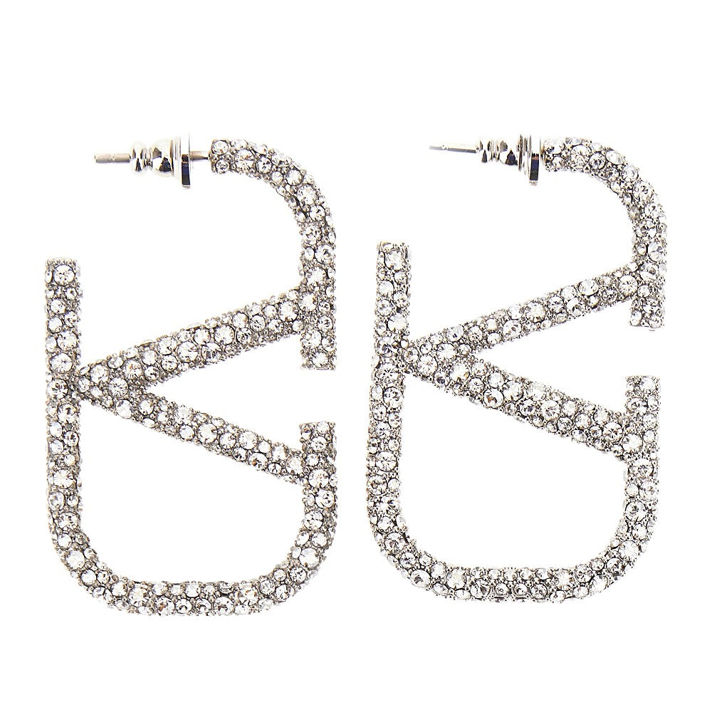 &#39;VLogo Signature&#39; crystals earrings