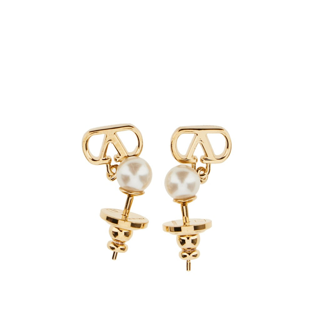 'Vlogo Signature' earring with pearl