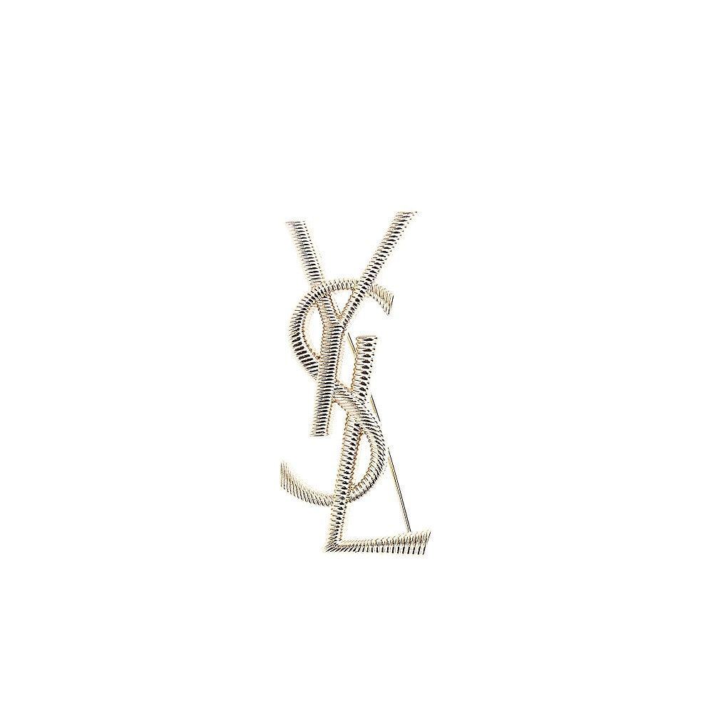 Knurled brass 'Cassandre' brooch
