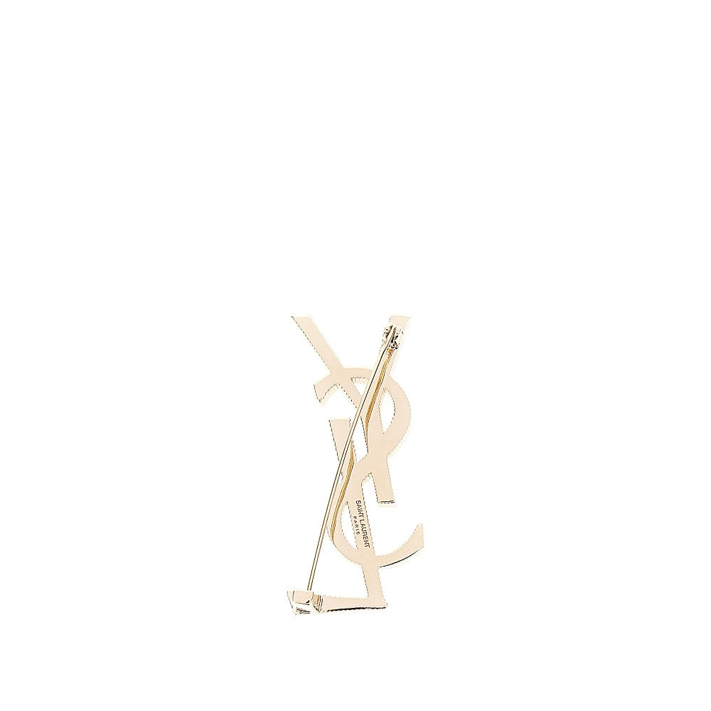 Knurled brass 'Cassandre' brooch
