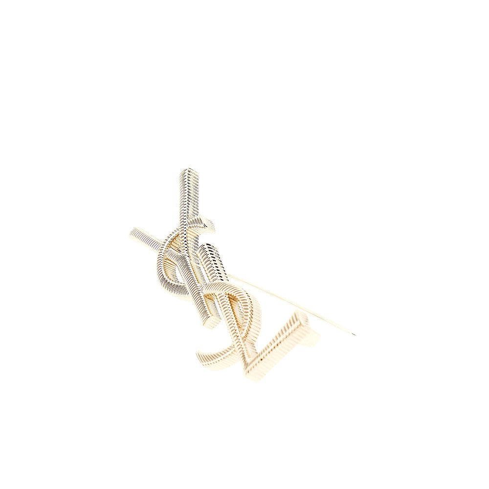 Knurled brass 'Cassandre' brooch