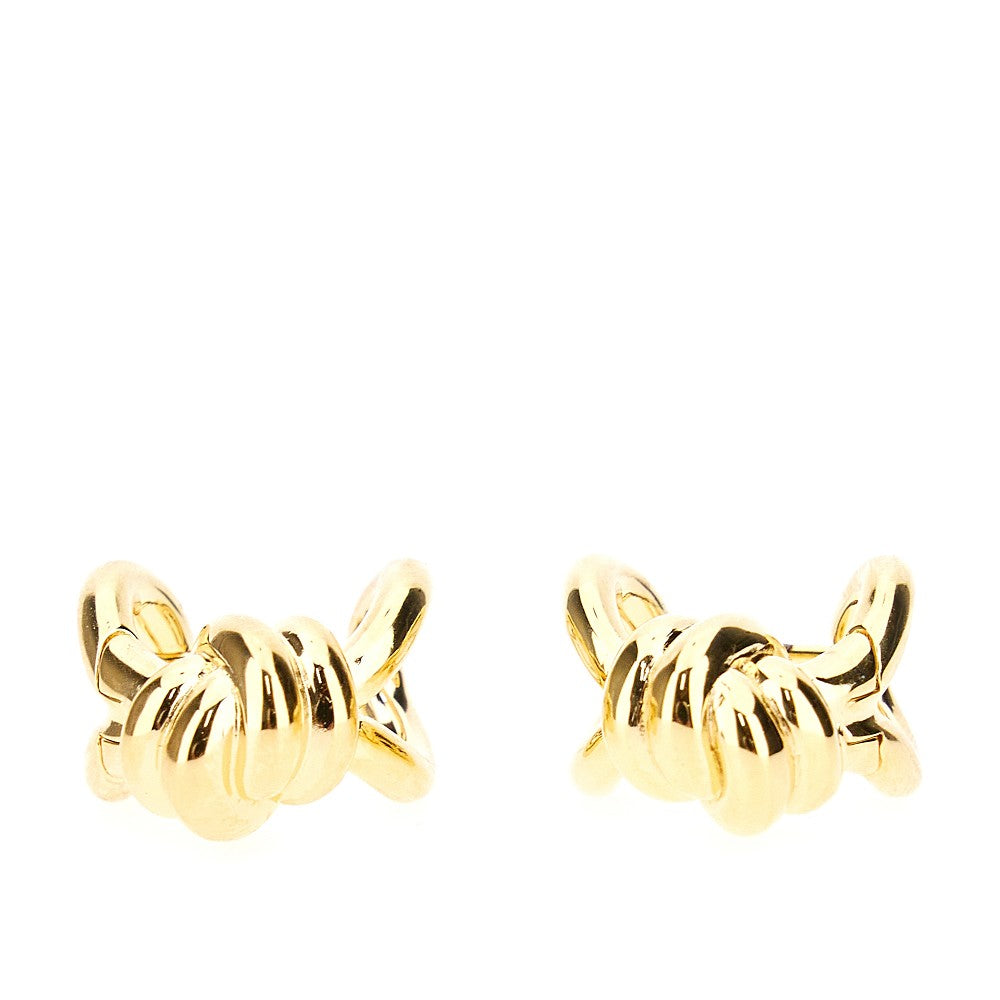 'Knot' hoop earrings