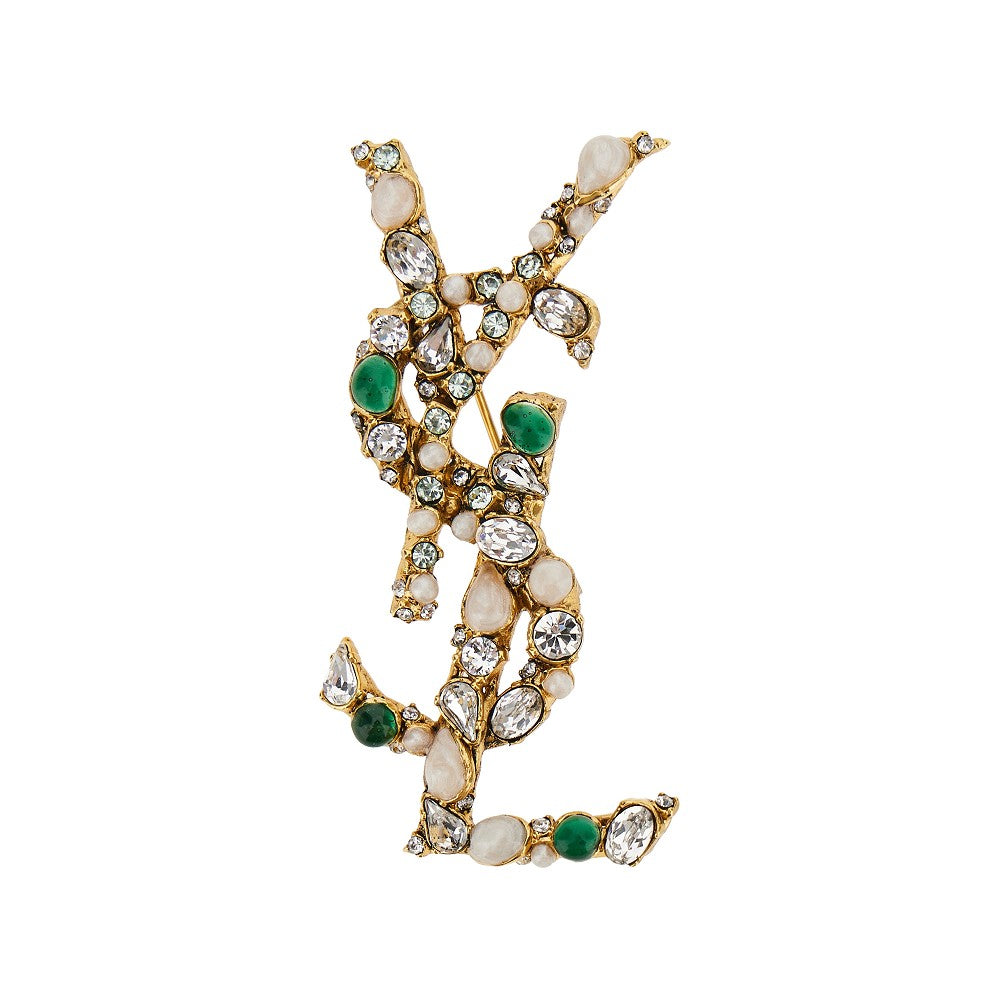 'Cassandre' brooch with crystals and beads