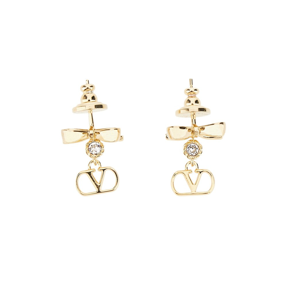 Orecchini VLogo Signature con Swarovski