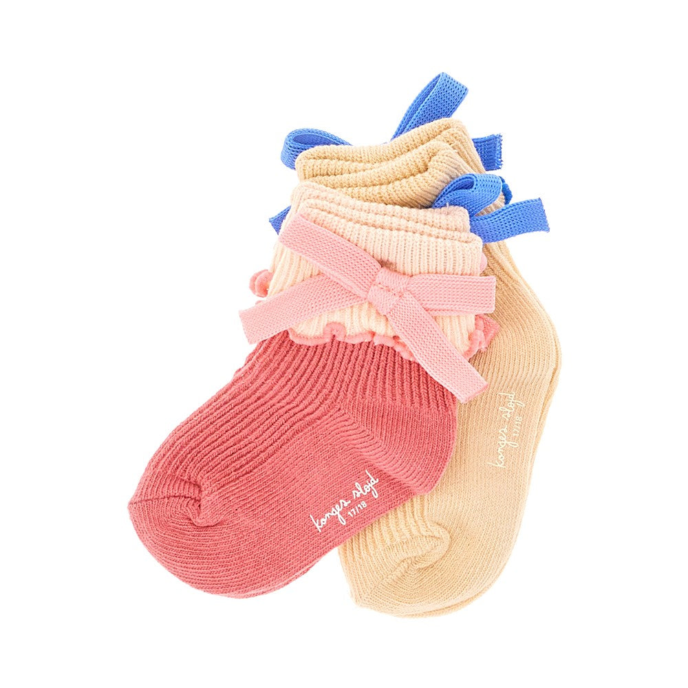 2 Pack socks with bow