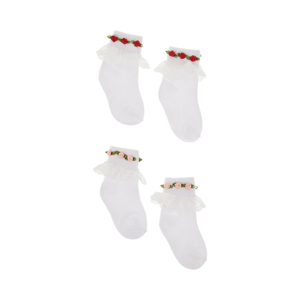 2 pack socks with lace