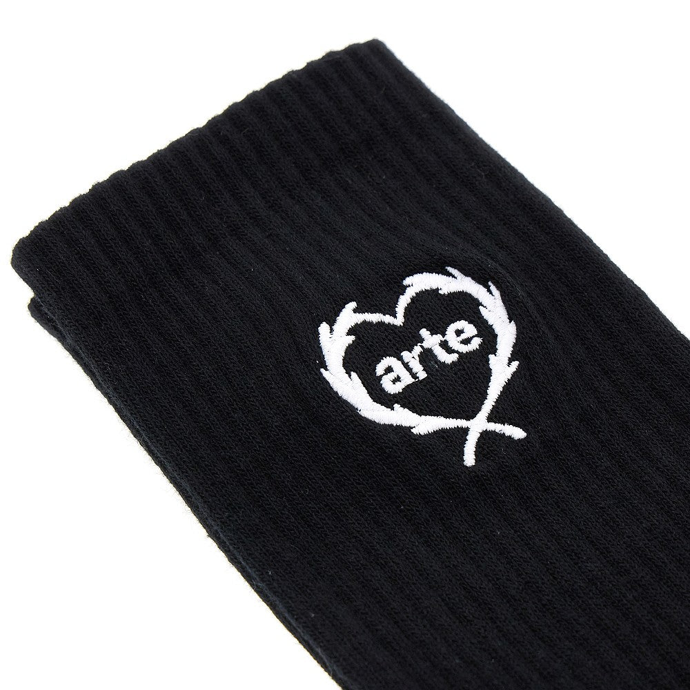 &#39;Small Heart&#39; embroidery sporty socks