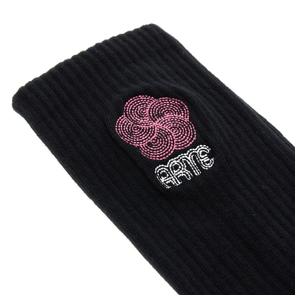 &#39;Circle Logo&#39; embroidery sporty socks