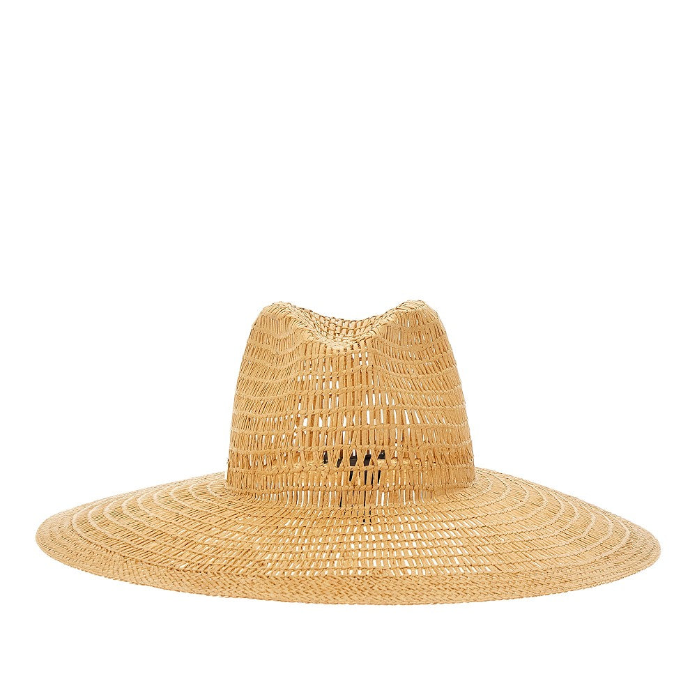 Cappello a tesa larga in papier intrecciato