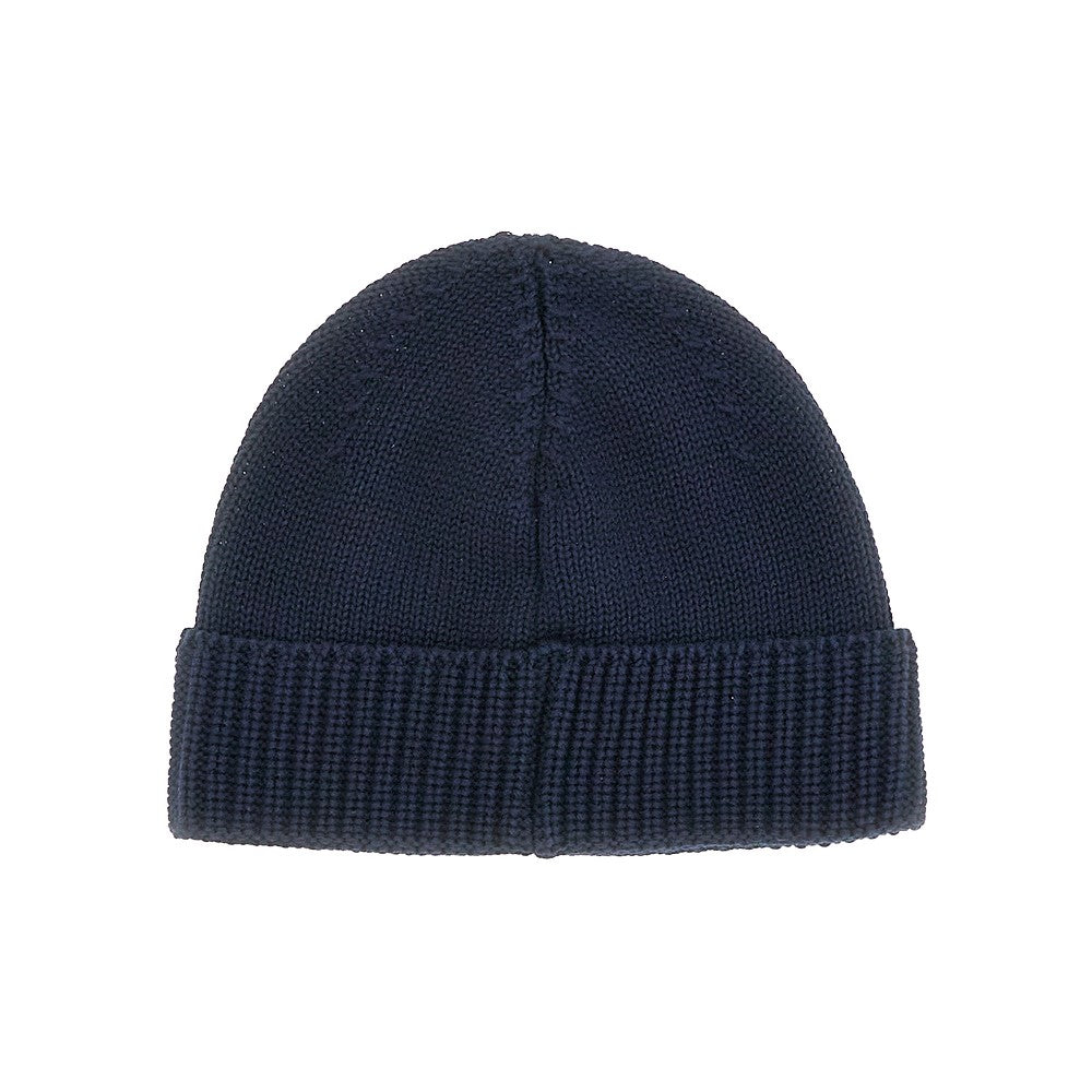 Beanie in cotone con patch logo