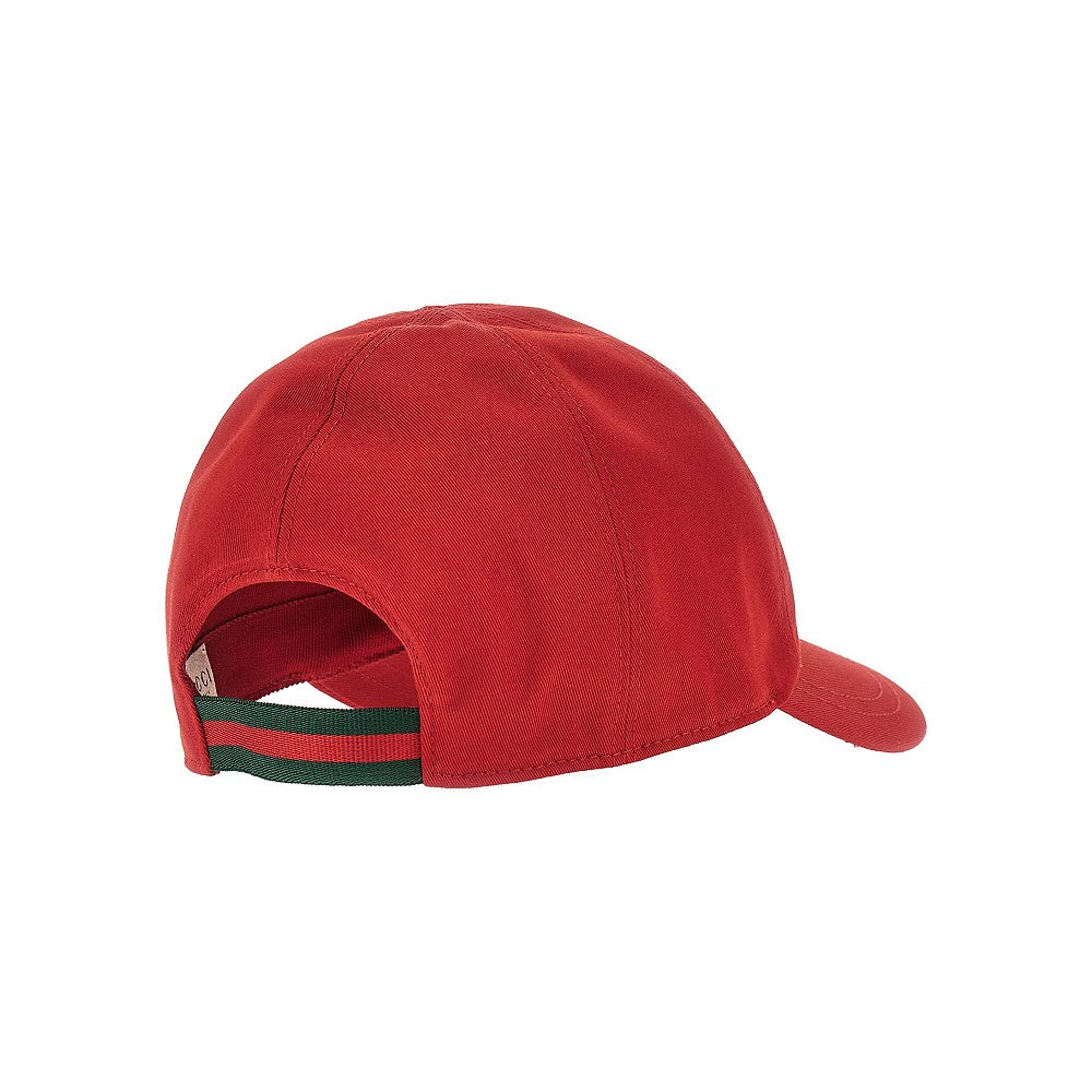 Cappello baseball in gabardine con ricamo