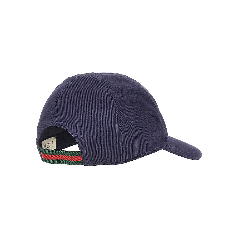 Cappello baseball in gabardine con ricamo