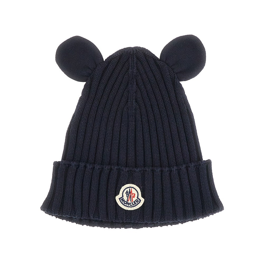 Cotton beanie hat with ears