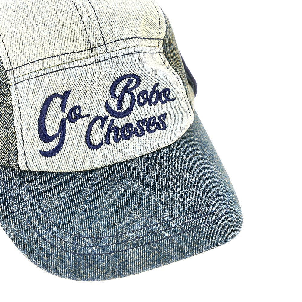 'Go Bobo' denim baseball hat