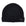 Beanie in cachemire con patch logo in pelle
