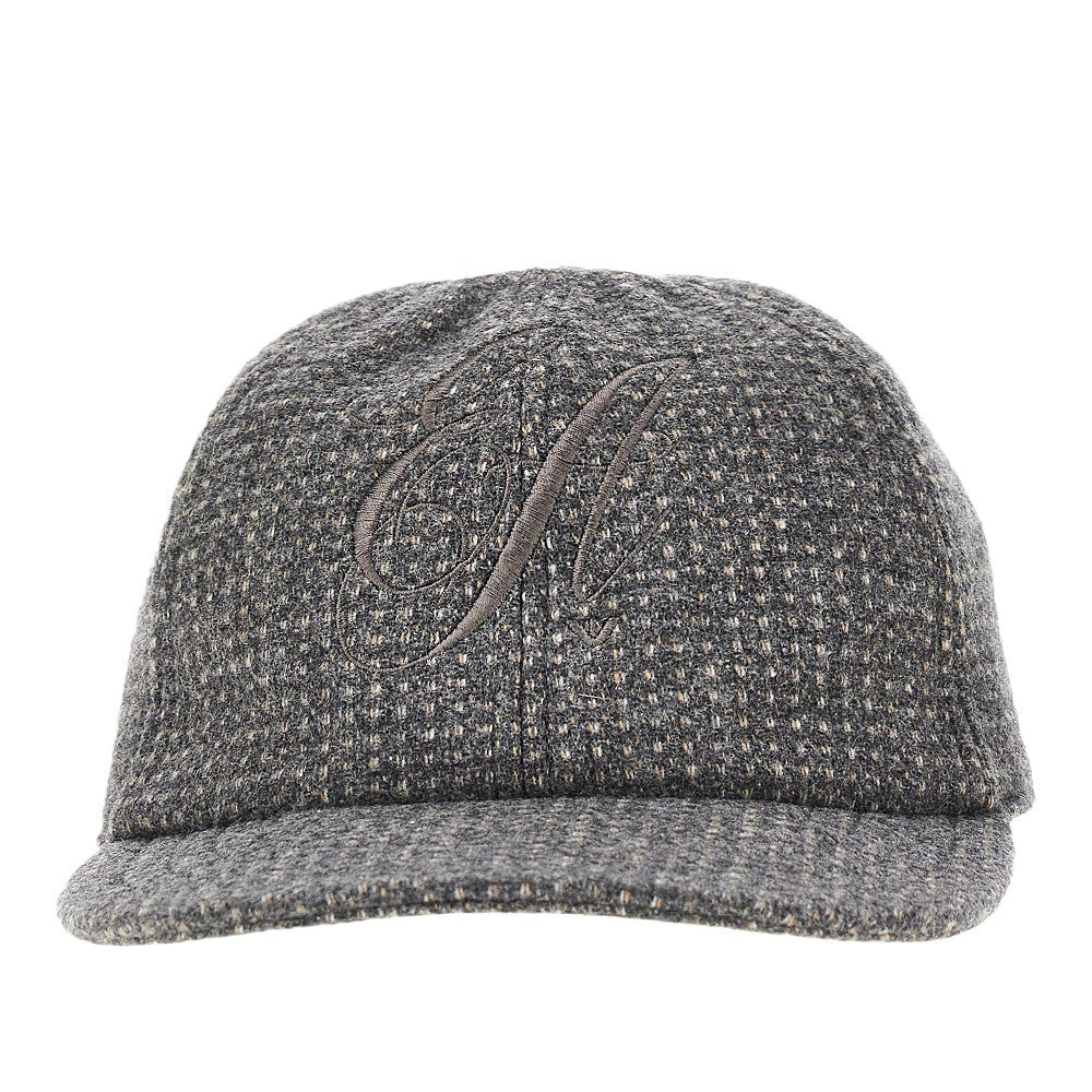 Cappello baseball in misto lana con ricamo