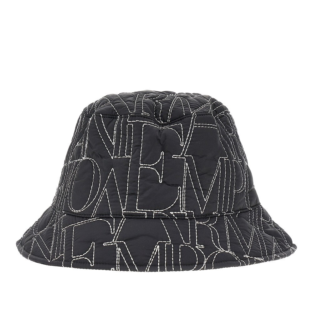 Cappello bucket con logo impunturato