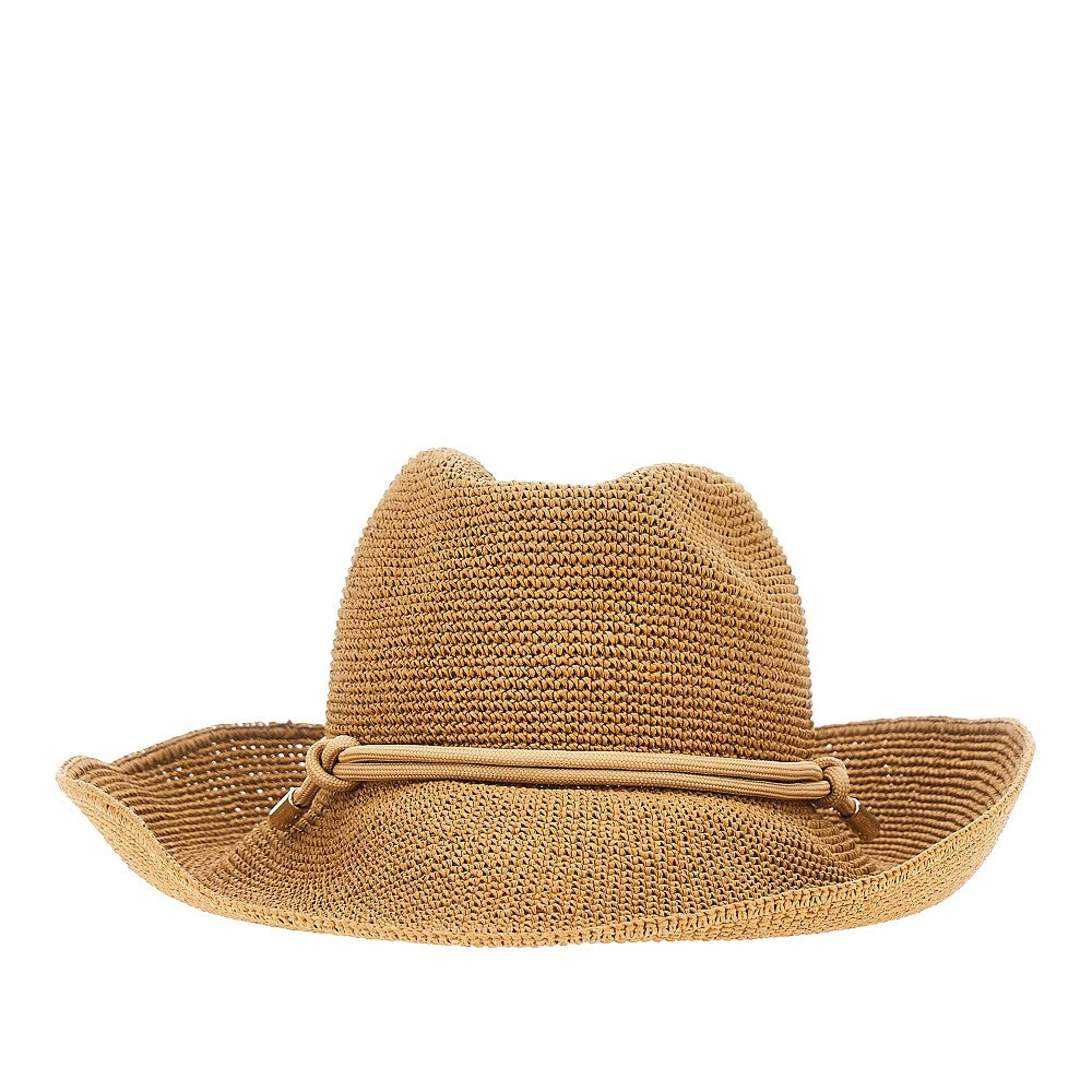 Woven paper-yarn hat