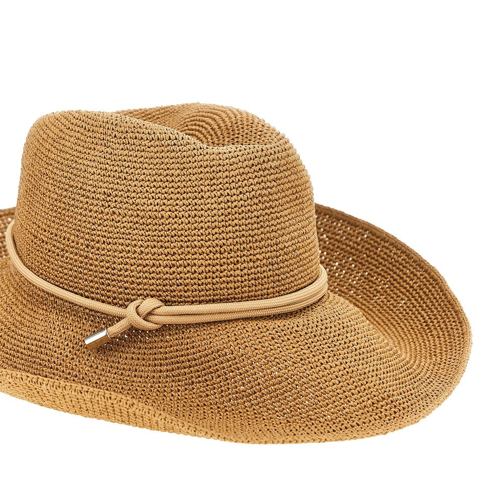 Woven paper-yarn hat